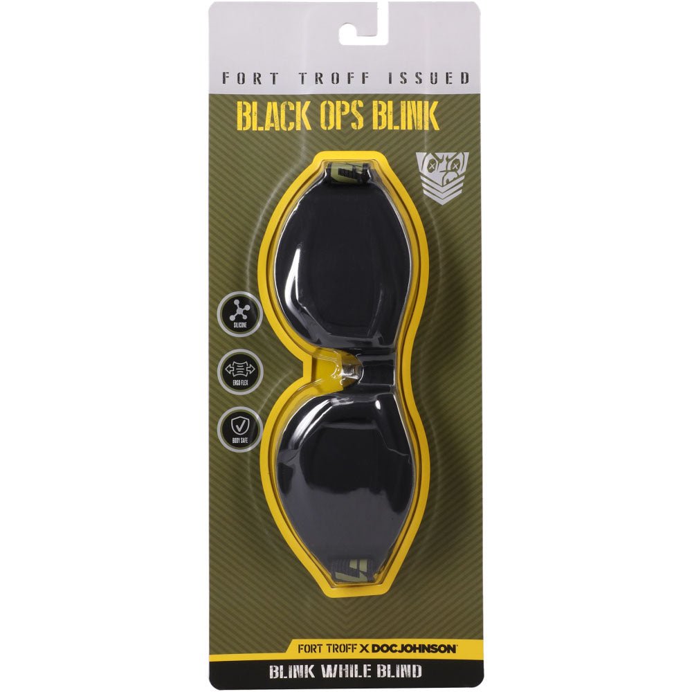 Fort Troff - Black Ops Blink - Black Eyemask Restraint - Silk and Sin