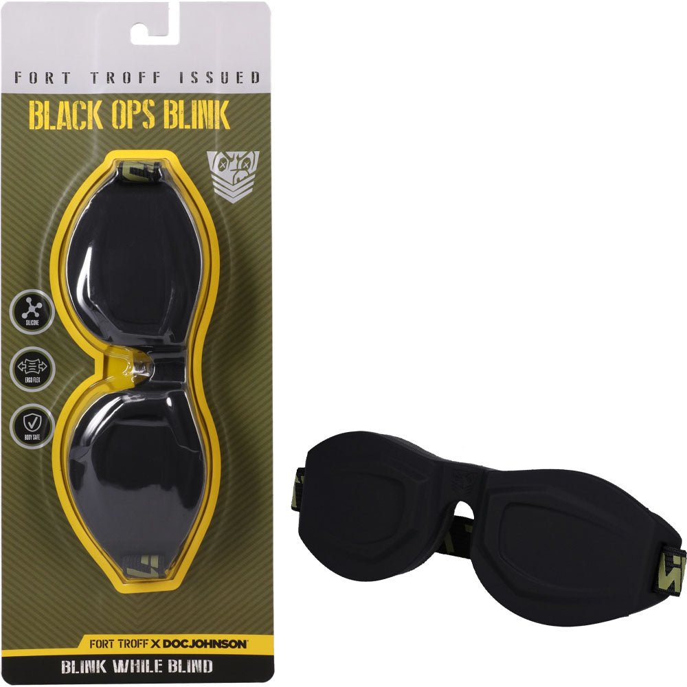 Fort Troff - Black Ops Blink - Black Eyemask Restraint - Silk and Sin