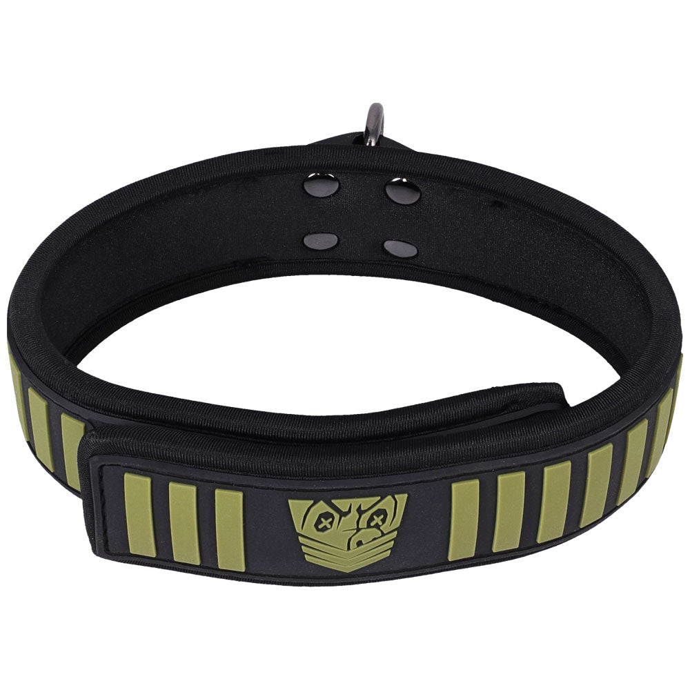 Fort Troff - Tactical Collar & Leash - Black/Green Restraint - Silk and Sin