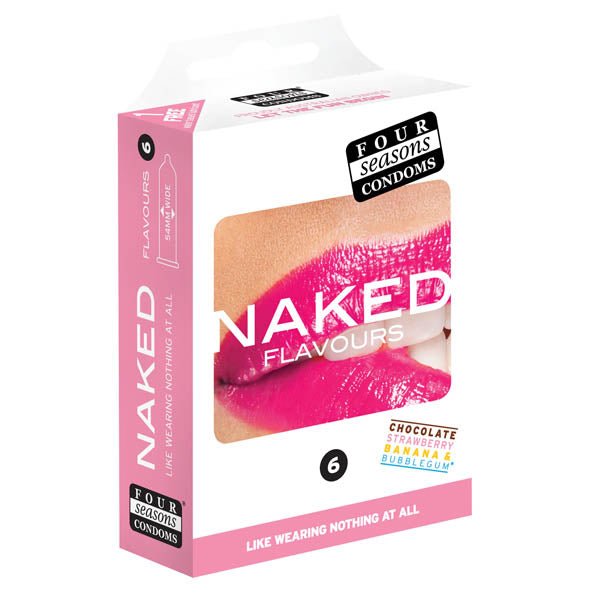 Four Seasons Naked Flavours - Ultra Thin Flavoured Condoms - 6 Pack - Silk and Sin