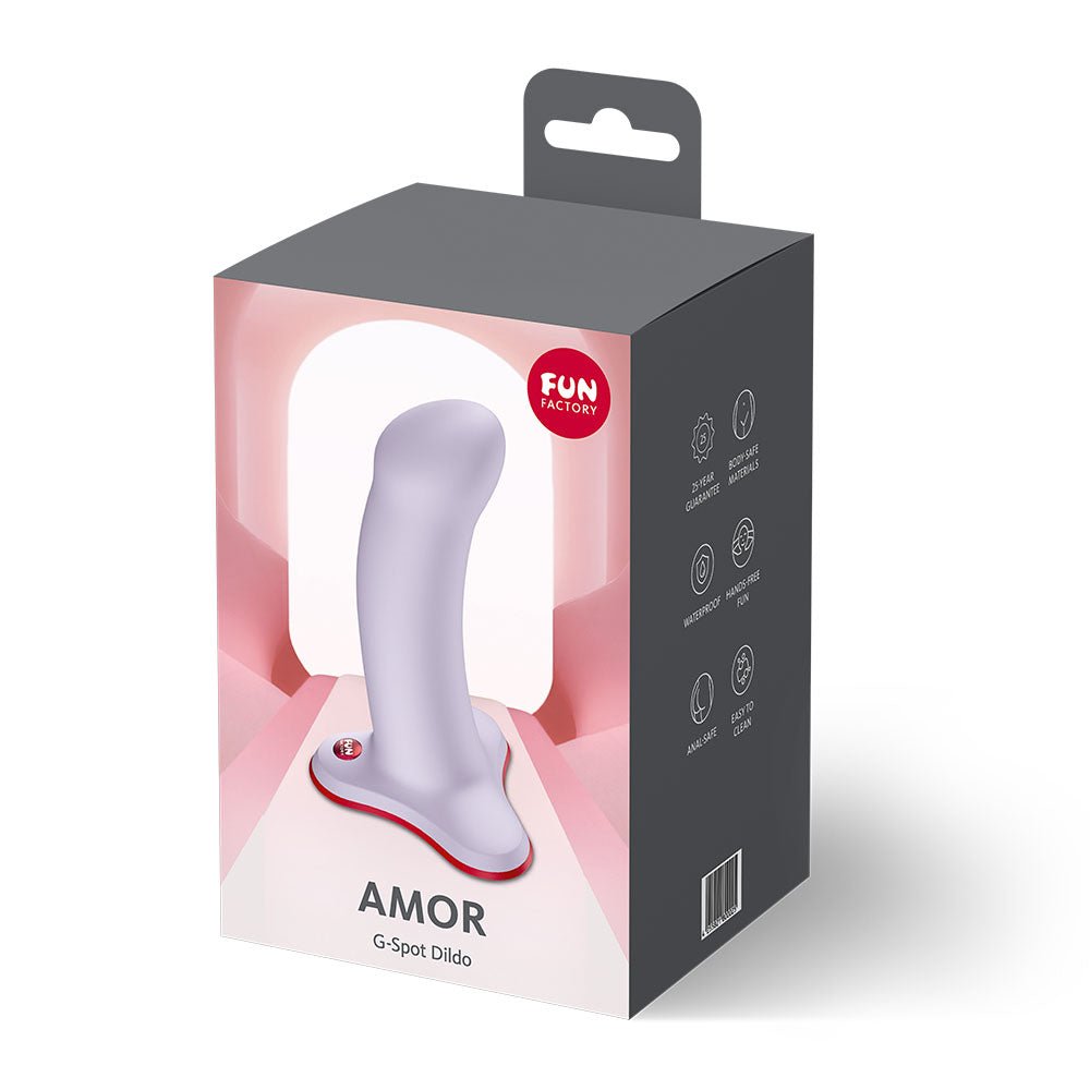 Fun Factory AMOR Purple - Purple 13.5 cm Dildo - Silk and Sin