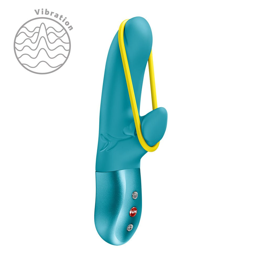 Fun Factory AMORINO Aquamarine - Aquamarine USB Rechargeable Rabbit Vibrator - Silk and Sin