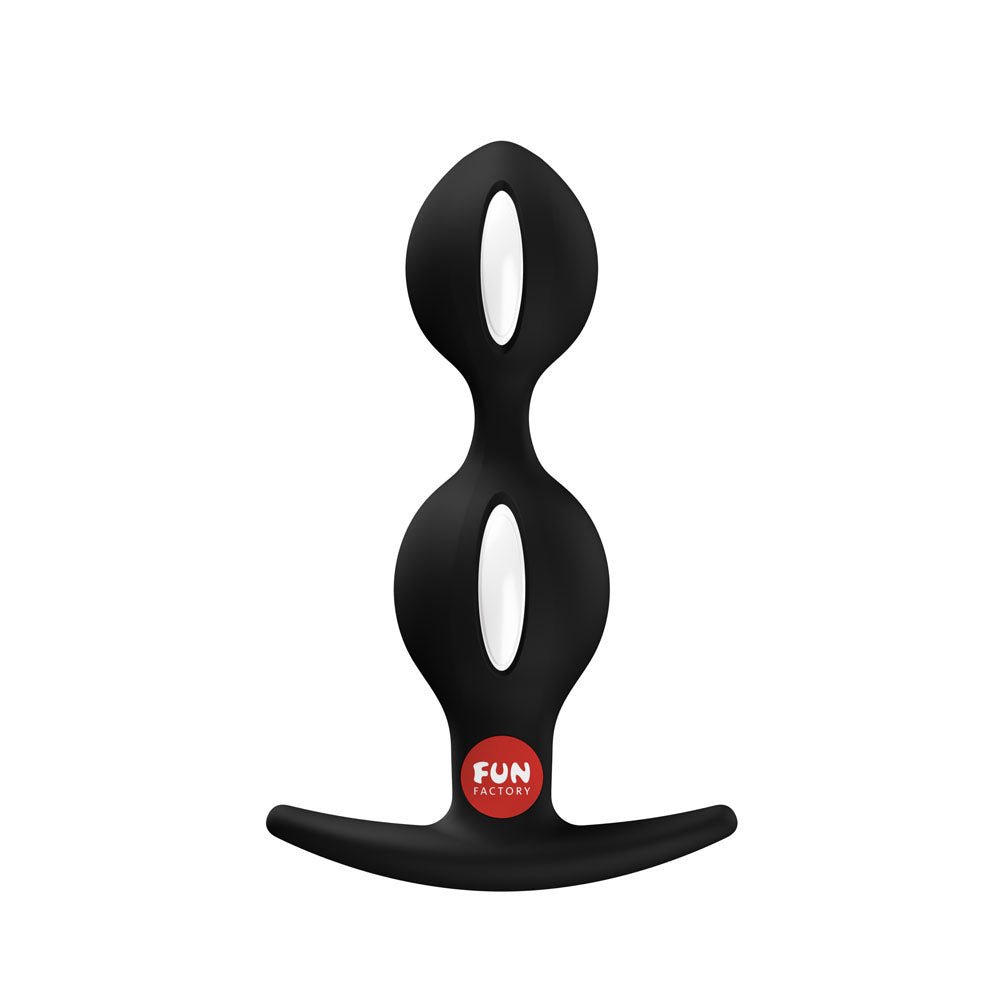 Fun Factory B BALLS DUO Black - Black 13 cm Weighted Kegel Balls - Silk and Sin