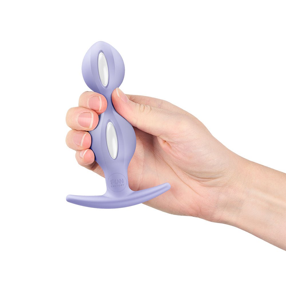 Fun Factory B BALLS DUO Purple - Purple 13 cm Weighted Kegel Balls - Silk and Sin