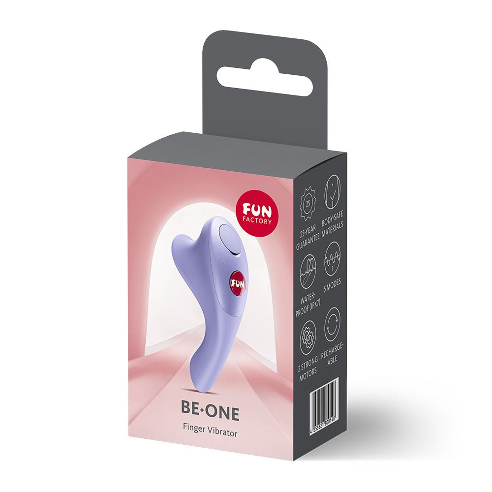Fun Factory BE-ONE Purple - Purple USB-C Rechargeable Finger Stimulator - Silk and Sin