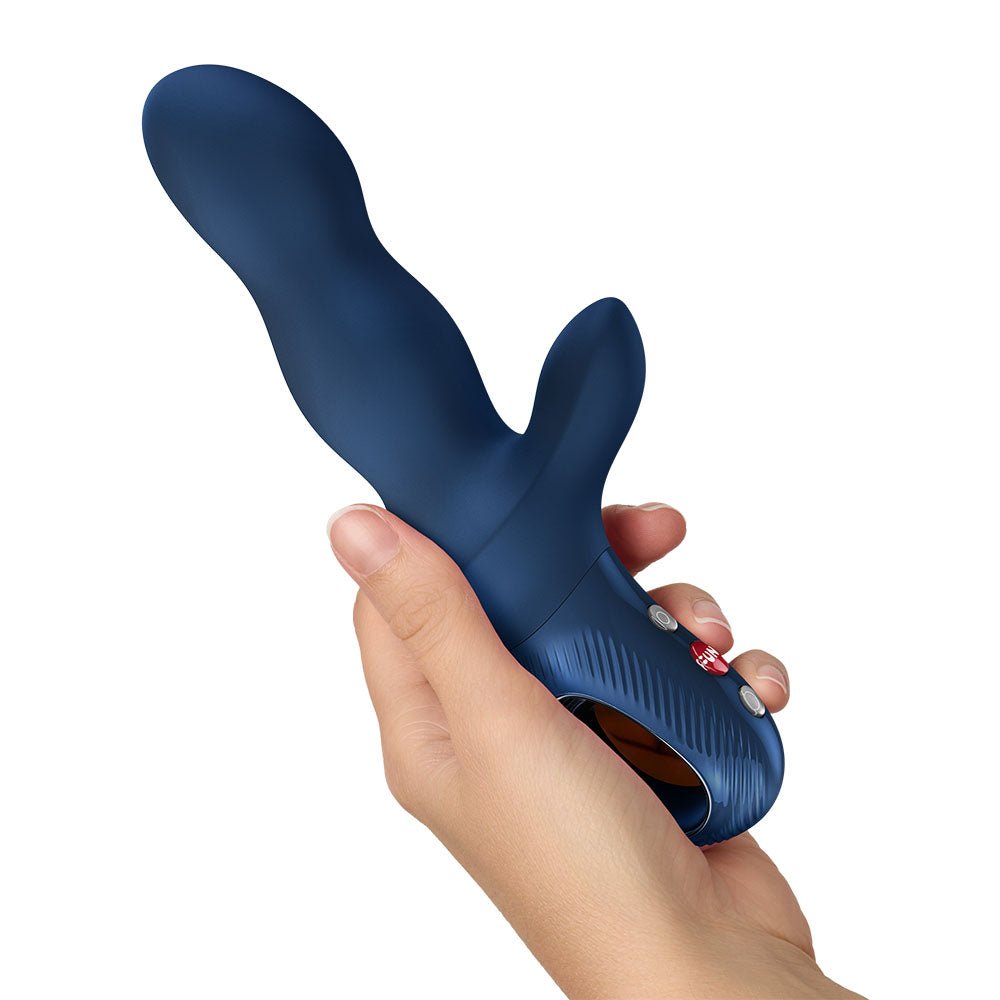 Fun Factory BI STRONIC CRAVE Nightblue - Nightblue USB-C Rechargeable Thrusting Vibrator - Silk and Sin