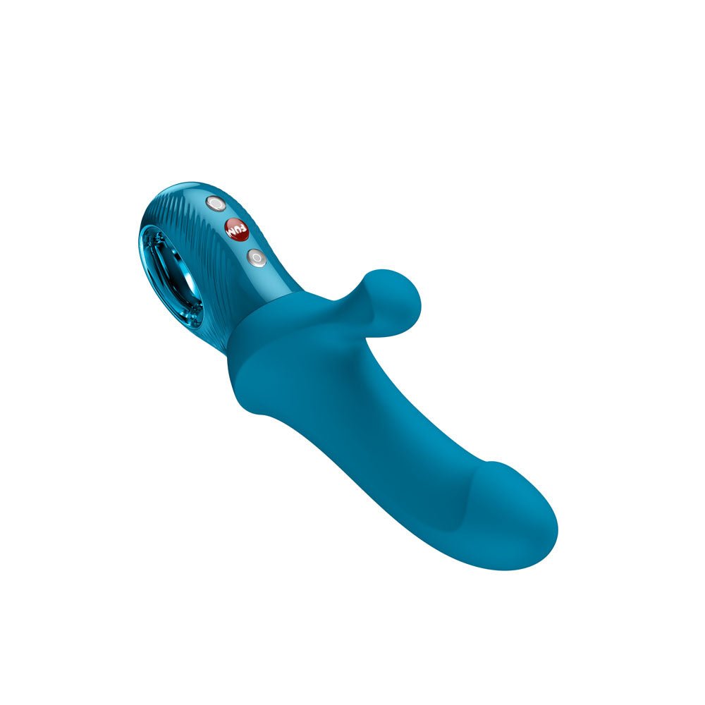 Fun Factory BI STRONIC CURVE Aquamarine - Aquamarine USB-C Rechargeable Thrusting Vibrator - Silk and Sin