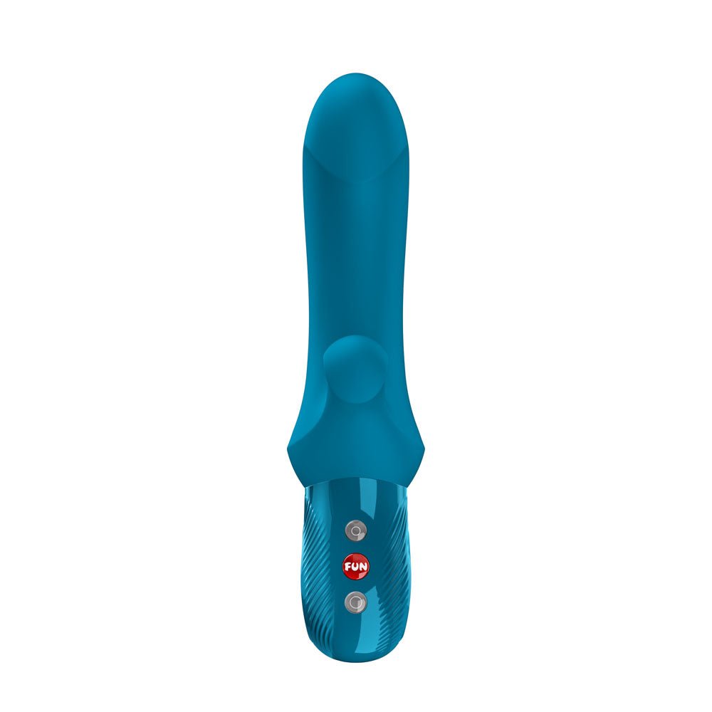 Fun Factory BI STRONIC CURVE Aquamarine - Aquamarine USB-C Rechargeable Thrusting Vibrator - Silk and Sin