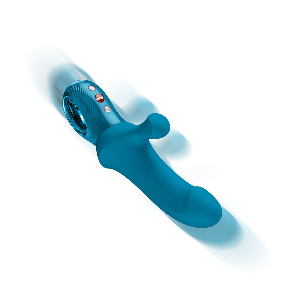 Fun Factory BI STRONIC CURVE Aquamarine - Aquamarine USB-C Rechargeable Thrusting Vibrator - Silk and Sin