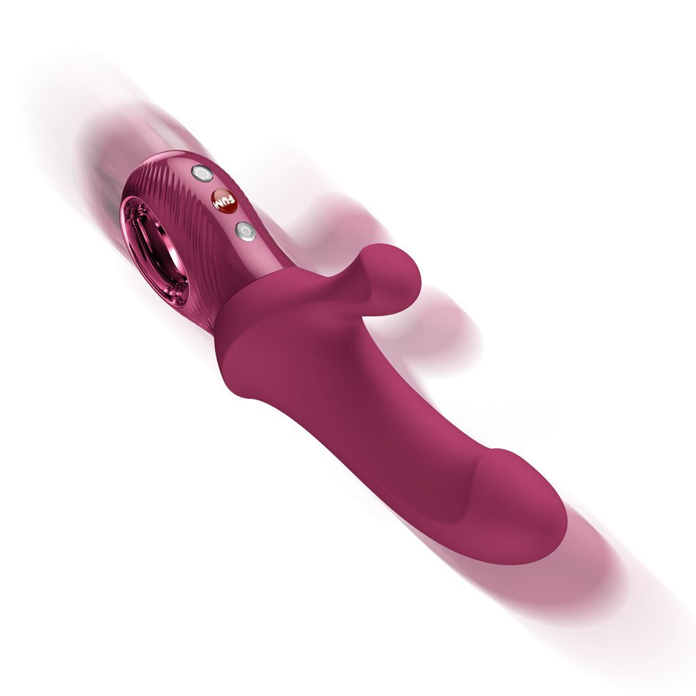 Fun Factory BI STRONIC CURVE Wine Red - Wine Red USB-C Rechargeable Thrusting Vibrator - Silk and Sin