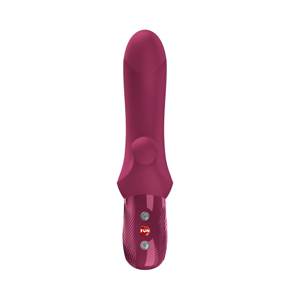 Fun Factory BI STRONIC CURVE Wine Red - Wine Red USB-C Rechargeable Thrusting Vibrator - Silk and Sin