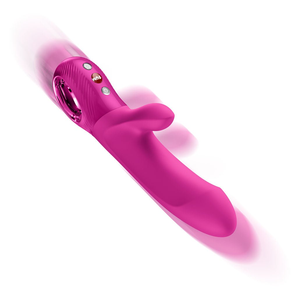 Fun Factory BI STRONIC EMBRACE Magenta - Magenta USB-C Rechargeable Thrusting Vibrator - Silk and Sin