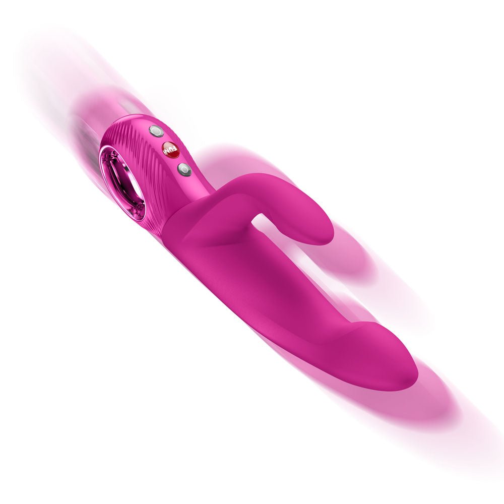 Fun Factory BI STRONIC IMMERSE Magenta - Magenta 22.1 cm USB-C Rechargeable Thrusting Vibrator - Silk and Sin