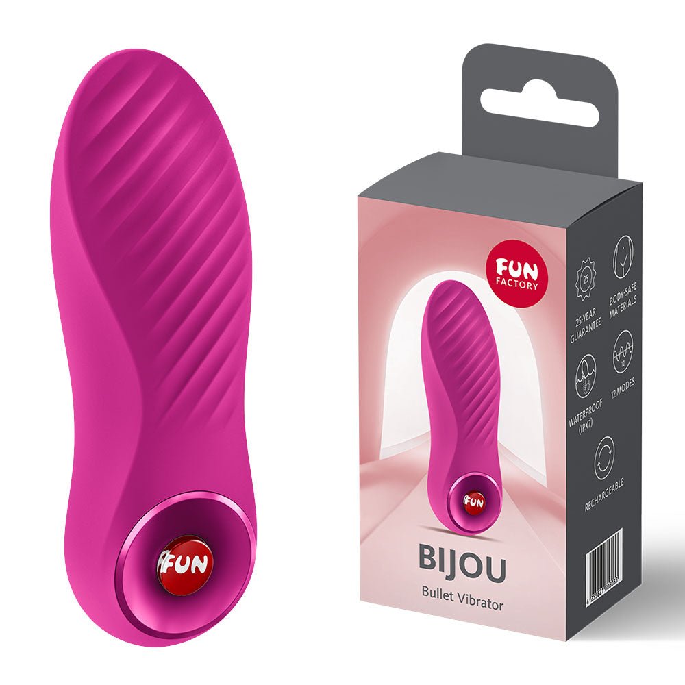 Fun Factory BIJOU Magenta - Magenta USB-C Rechargeable Stimulator - Silk and Sin