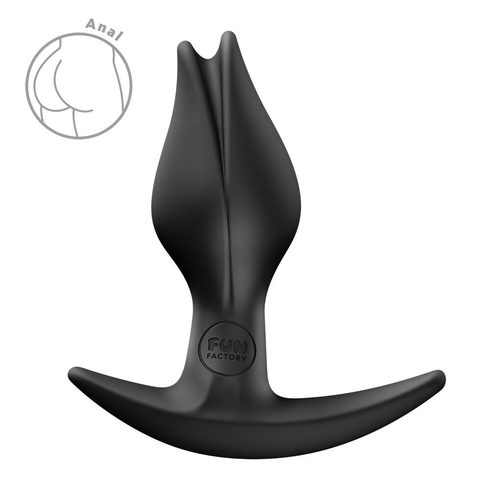 Fun Factory BOOTIE FEM Black - Black 8.5 cm Butt Plug - Silk and Sin