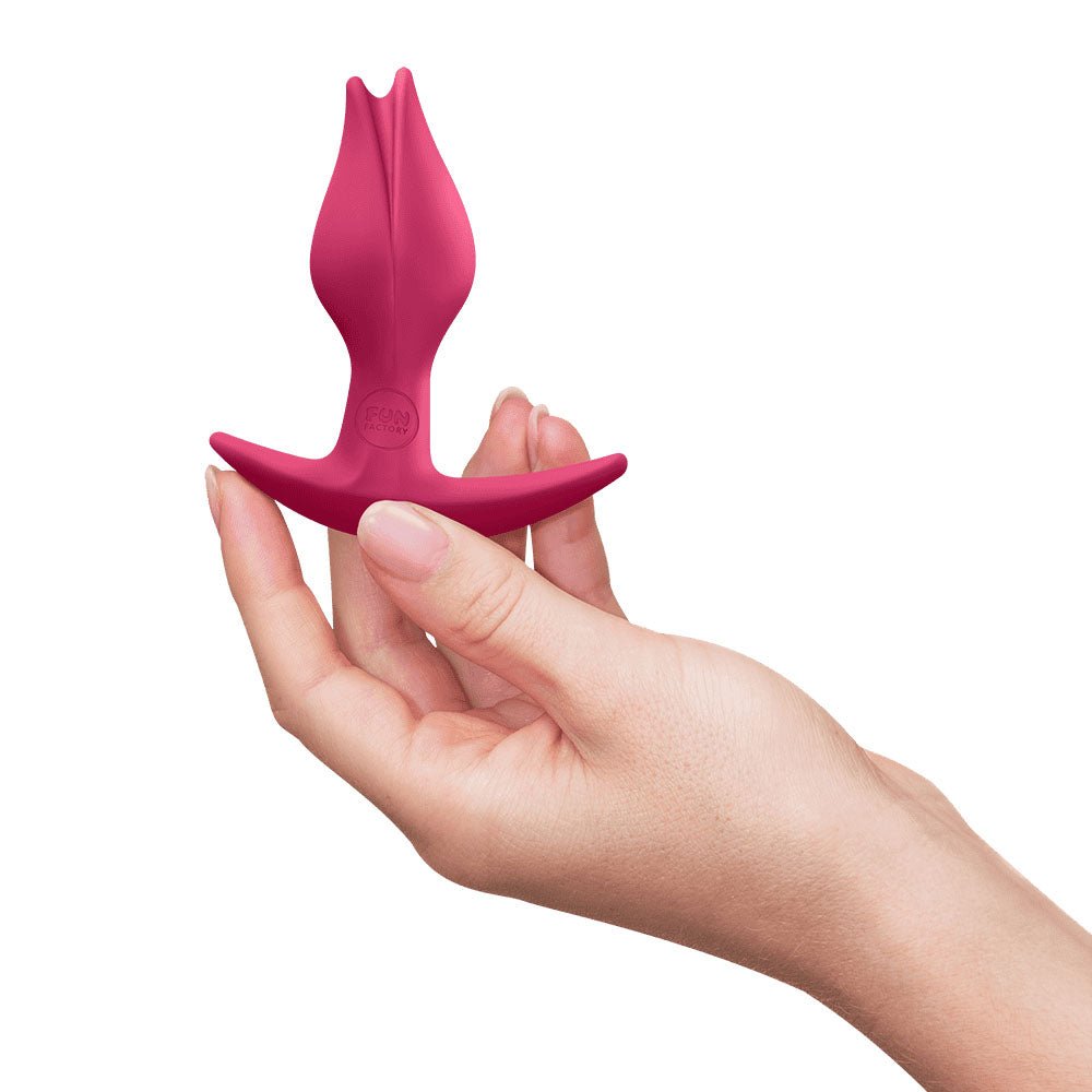 Fun Factory BOOTIE FEM Raspberry - Raspberry Red 8.5 cm Butt Plug - Silk and Sin