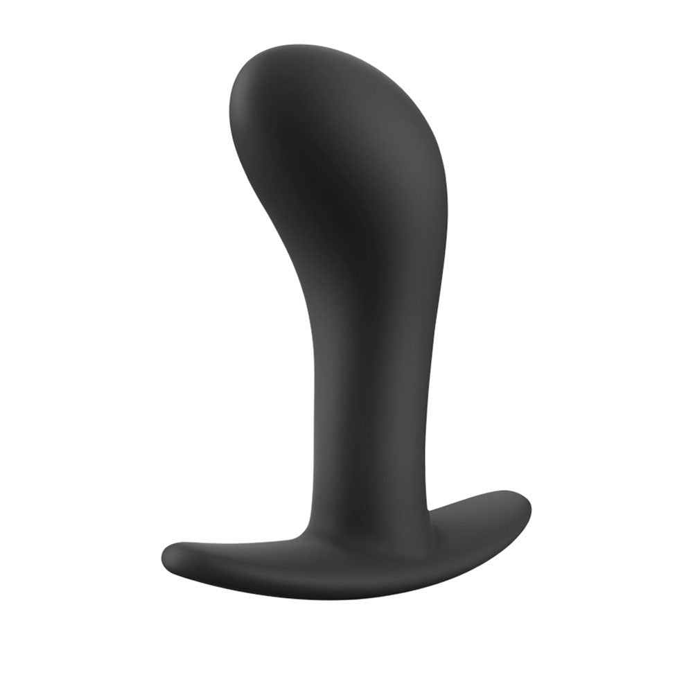 Fun Factory BOOTIE L Black - Black 10.9 cm Large Anal Plug - Silk and Sin