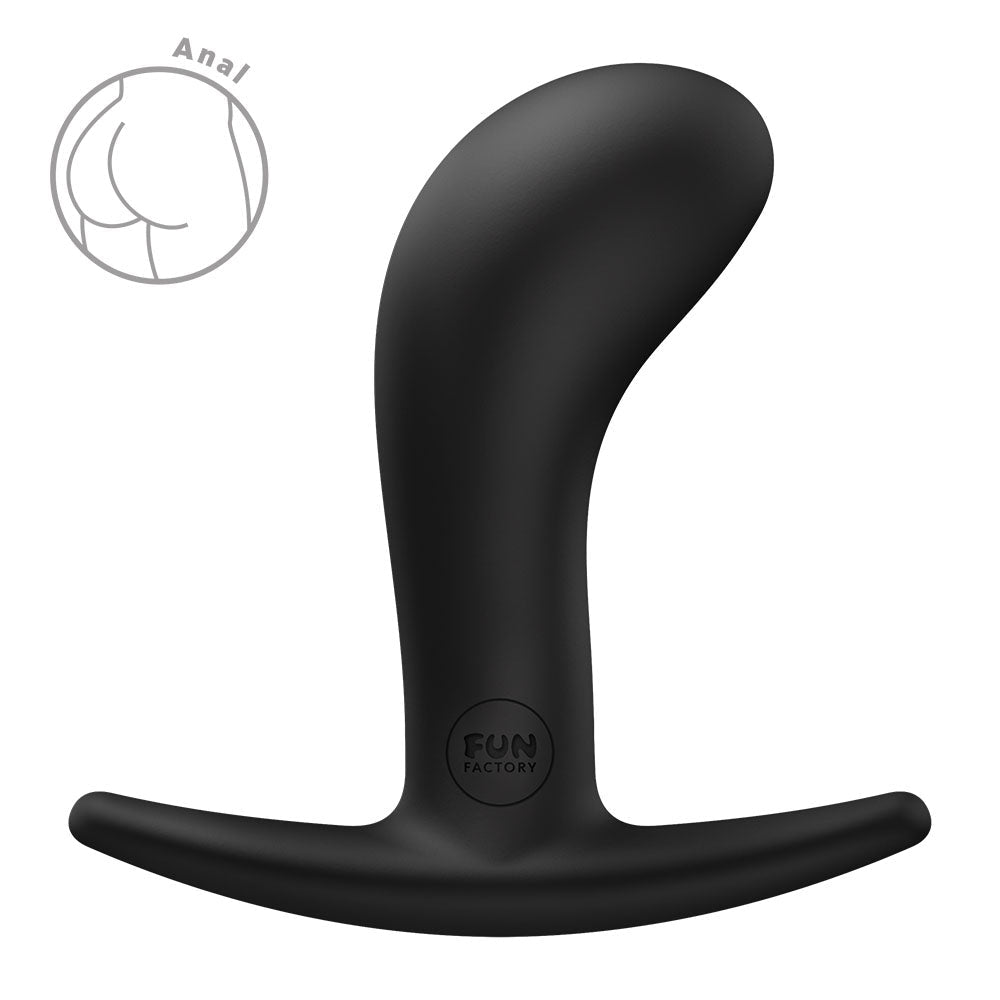 Fun Factory BOOTIE M Black - Black 9.4 cm Medium Butt Plug - Silk and Sin