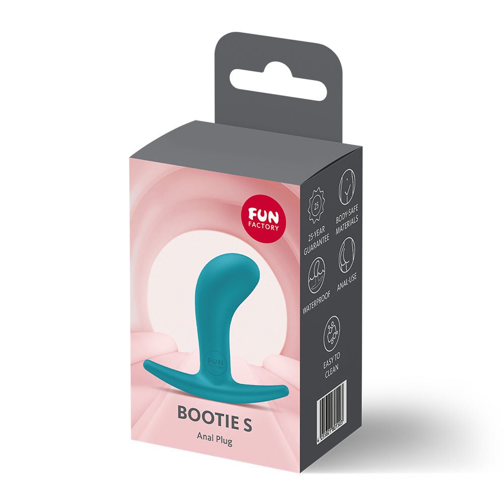 Fun Factory BOOTIE S Aquamarine - Aquamarine 7.9 cm Small Butt Plug - Silk and Sin