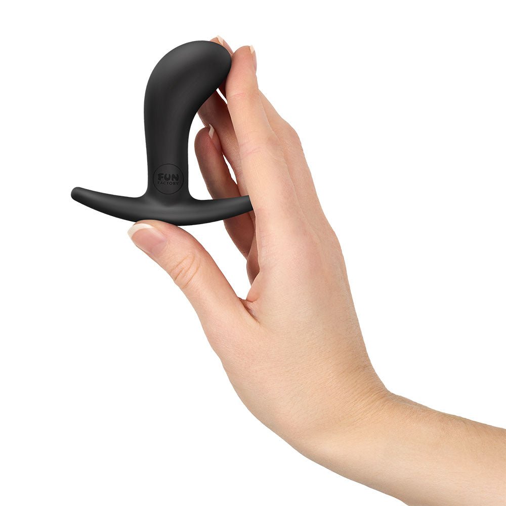 Fun Factory BOOTIE S Black - Black 7.9 cm Small Butt Plug - Silk and Sin