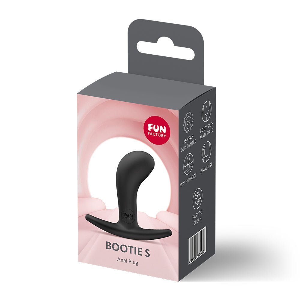 Fun Factory BOOTIE S Black - Black 7.9 cm Small Butt Plug - Silk and Sin