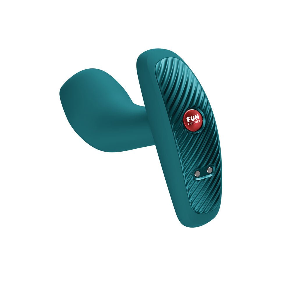 Fun Factory BOOTY VIBE Bottle Green - Bottle Green 9.7 cm USB-C Rechargeable Vibrating Anal Plug - Silk and Sin