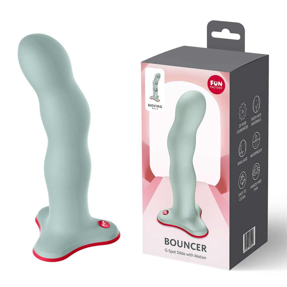Fun Factory BOUNCER Light Green - Light Green 18 cm Dildo - Silk and Sin