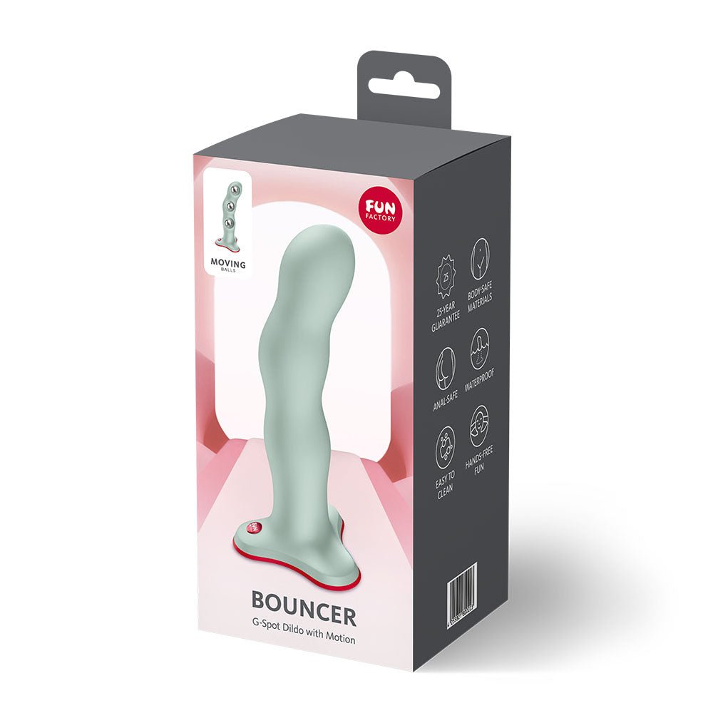 Fun Factory BOUNCER Light Green - Light Green 18 cm Dildo - Silk and Sin
