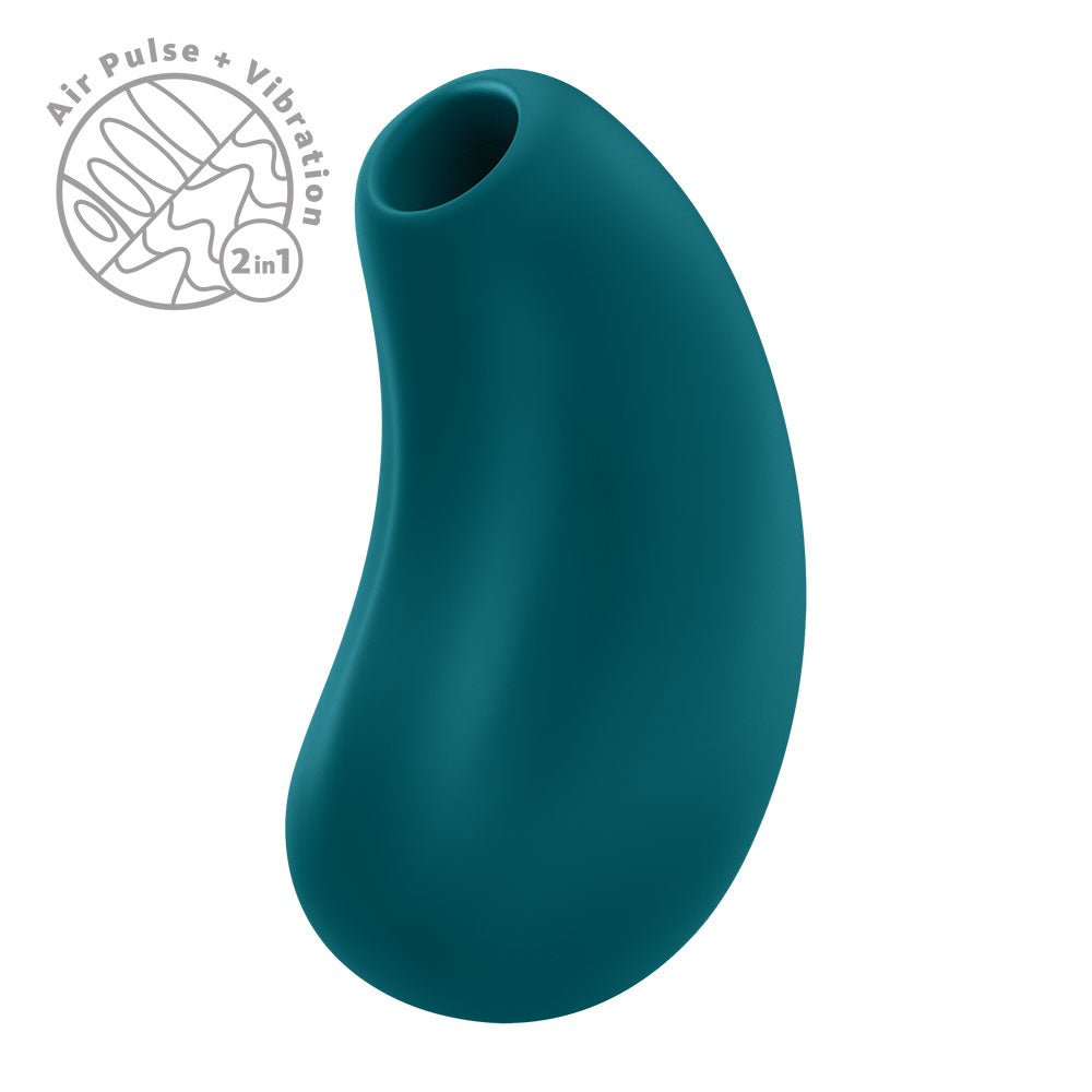 Fun Factory CHERIE Bottle Green - Bottle Green USB Rechargeable Air Pulse Stimulator - Silk and Sin