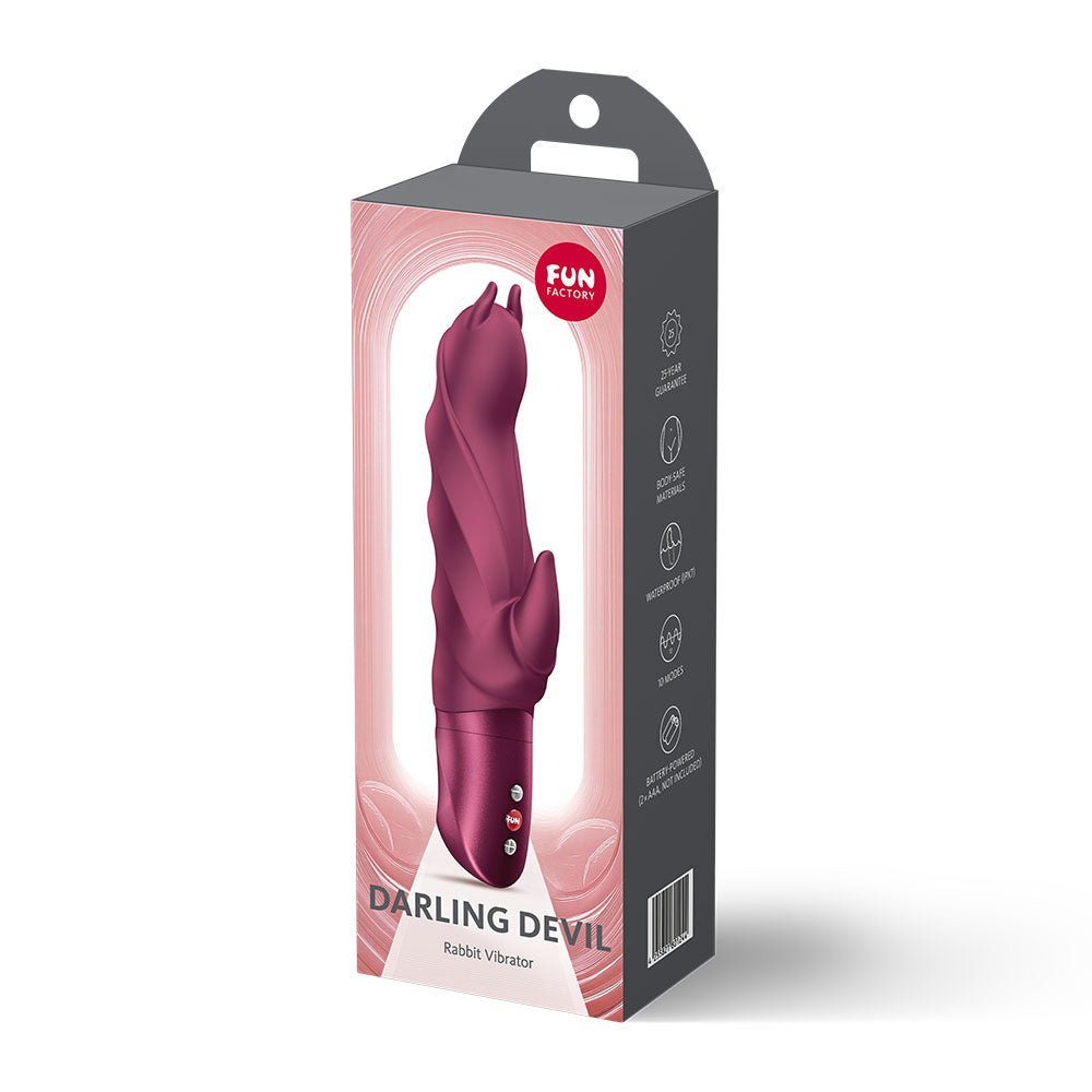 Fun Factory DARLING DEVIL Wine Red - Wine Red 20 cm Vibrator - Silk and Sin