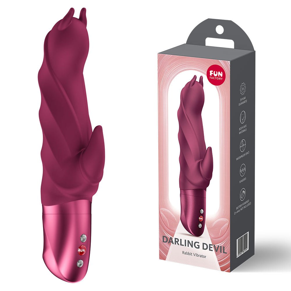 Fun Factory DARLING DEVIL Wine Red - Wine Red 20 cm Vibrator - Silk and Sin