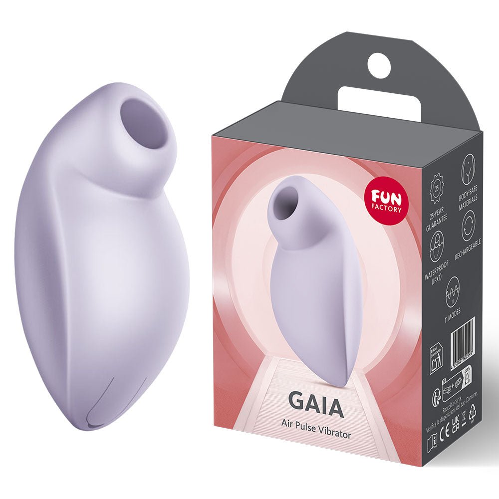 Fun Factory GAIA Purple - Purple USB Rechargeable Air Pulse Stimulator - Silk and Sin