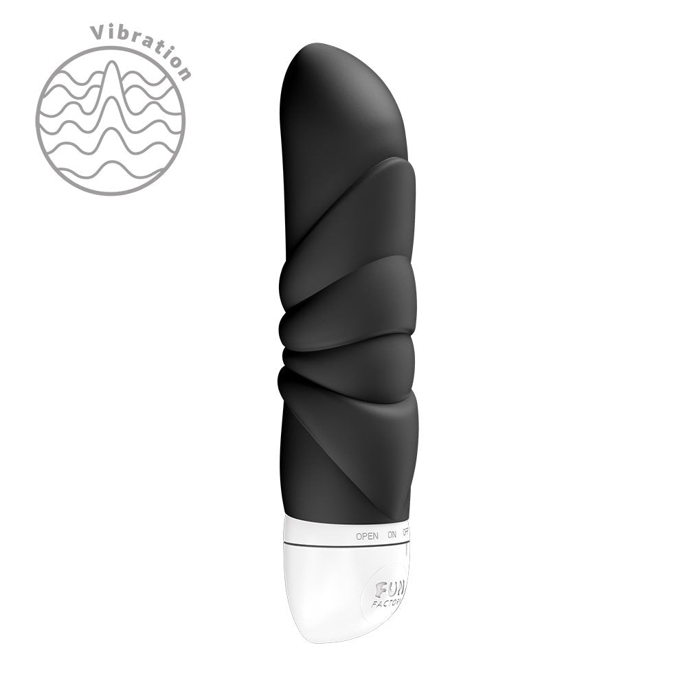 Fun Factory JAM Black - Black 12.2 cm Vibrator - Silk and Sin