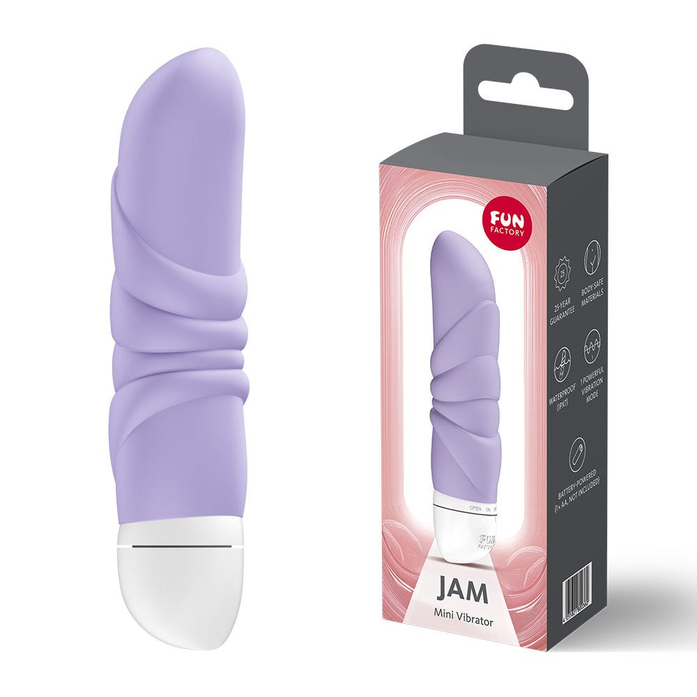 Fun Factory JAM Purple - Purple 12.2 cm Vibrator - Silk and Sin