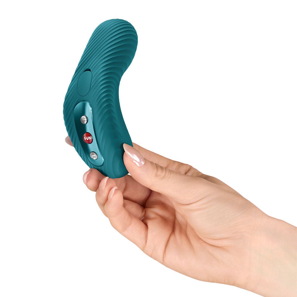 Fun Factory LAYA III Bottle Green - Bottle Green USB-C Rechargeable Stimulator - Silk and Sin