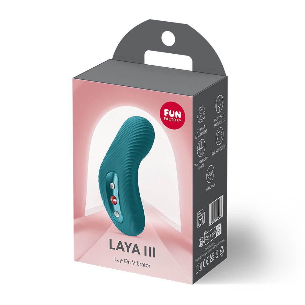Fun Factory LAYA III Bottle Green - Bottle Green USB-C Rechargeable Stimulator - Silk and Sin