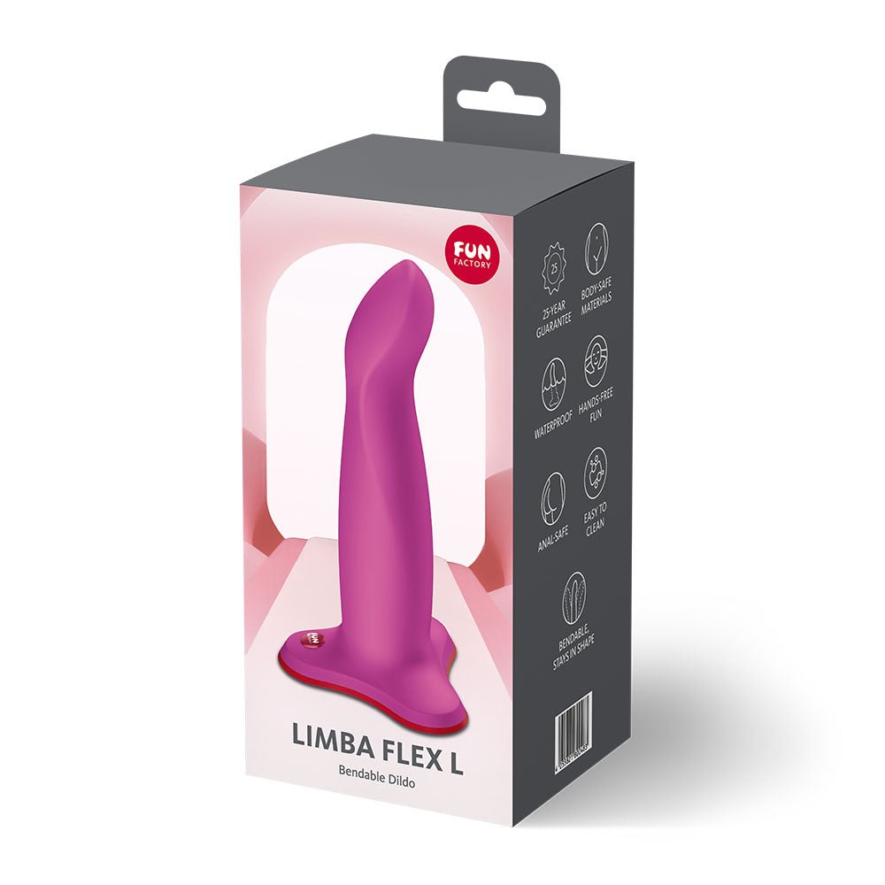 Fun Factory LIMBA FLEX L Magenta - Magenta 17.8 cm Dildo - Silk and Sin
