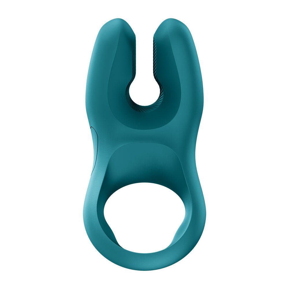 Fun Factory NOS PRO Bottle Green - Bottle Green USB-C Rechargeable Vibrating Cock Ring - Silk and Sin