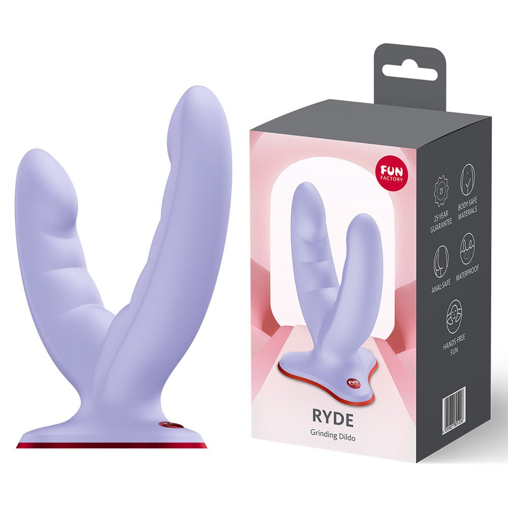 Fun Factory RYDE Purple - Purple Grinding Dildo - Silk and Sin