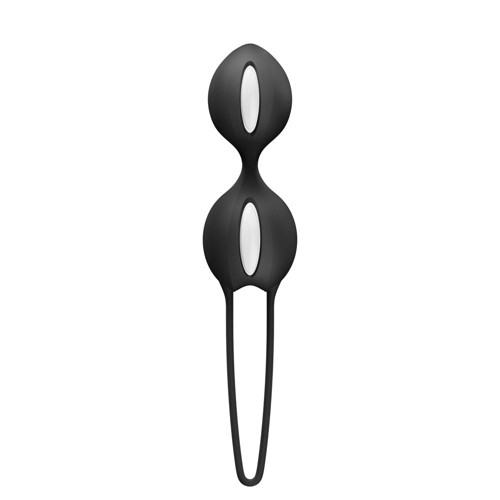 Fun Factory SMARTBALLS DUO Black - Black Weighted Kegel Balls - Silk and Sin