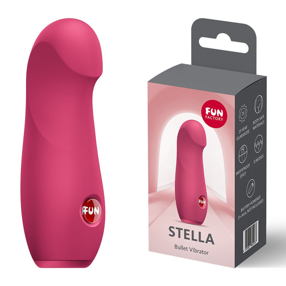 Fun Factory STELLA Raspberry - Raspberry Red Vibrating Bullet - Silk and Sin