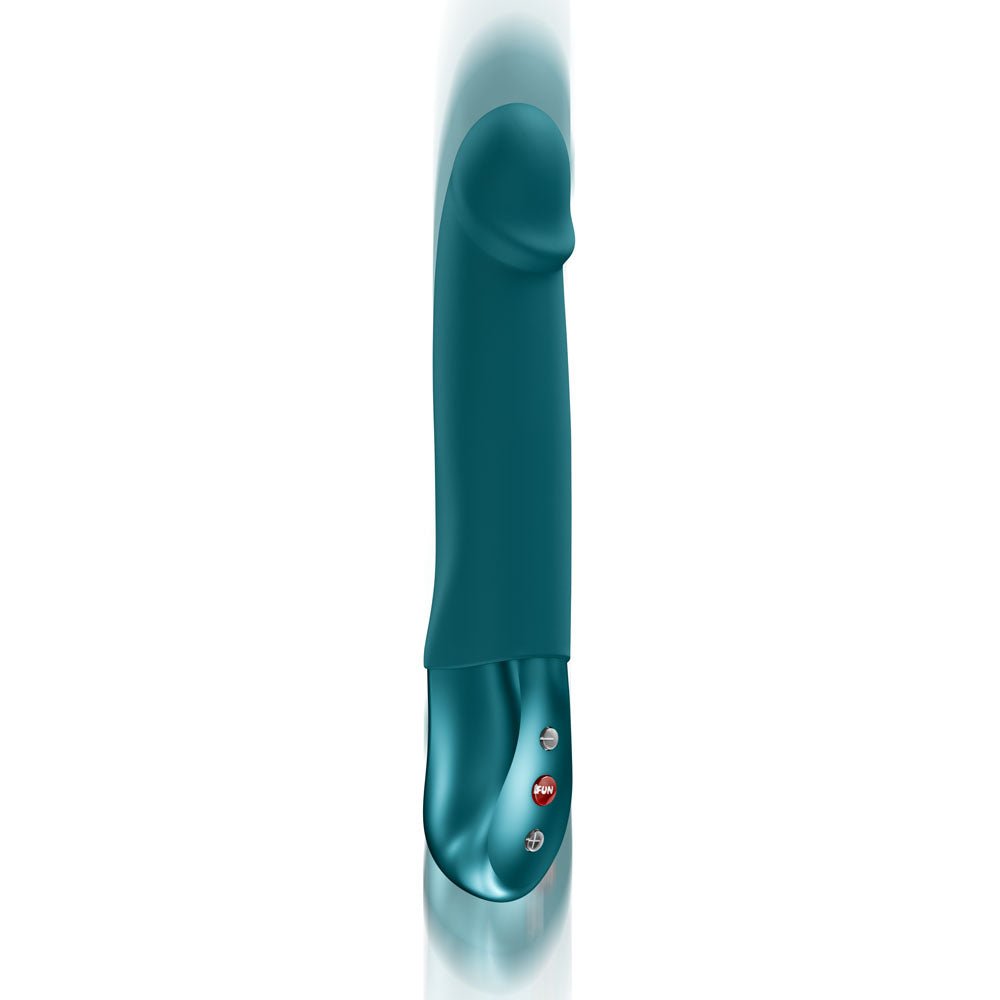 Fun Factory STRONIC REAL Bottle Green - Bottle Green USB Rechargeable Thrusting Vibrator - Silk and Sin