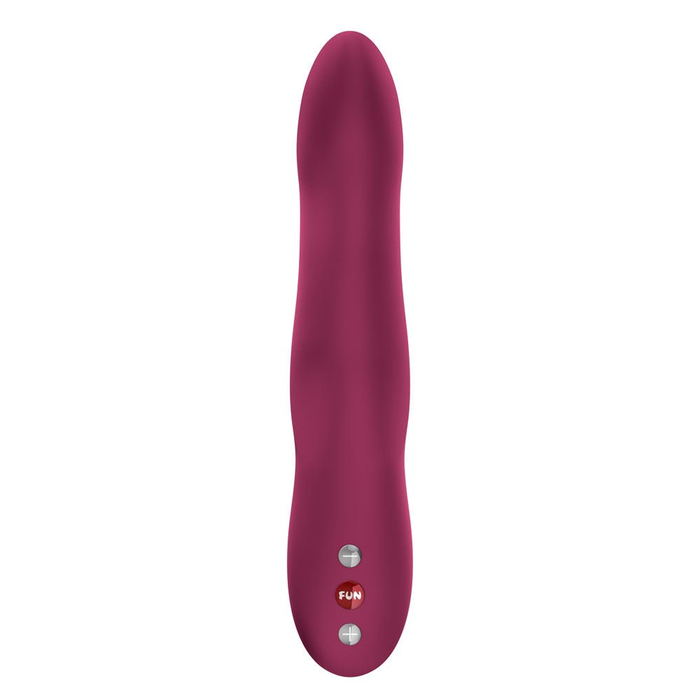 Fun Factory STRONIC WAVE Wine Red - Wine Red USB-C Rechargeable Thrusting Vibrator - Silk and Sin
