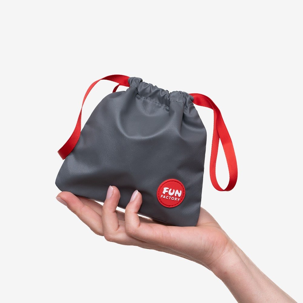 Fun Factory TOYBAG S grey - Grey Discreet Storage Bag - Small - Silk and Sin