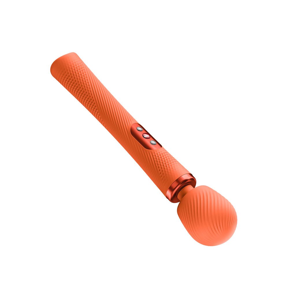 Fun Factory VIM Orange - Orange USB-C Rechargeable Rumbling Massage Wand - Silk and Sin