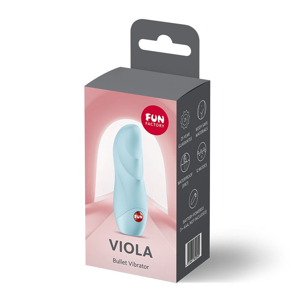 Fun Factory VIOLA Ice blue - Ice Blue Vibrating Bullet - Silk and Sin