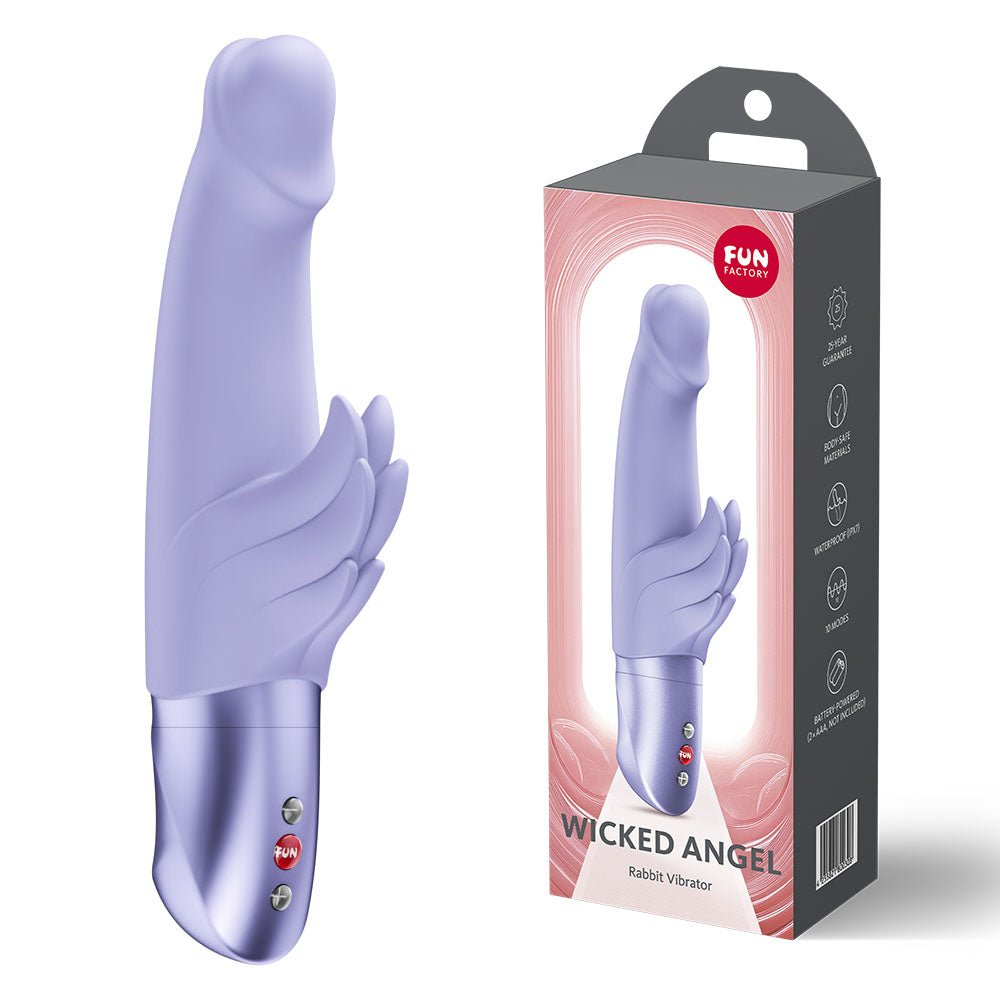Fun Factory WICKED ANGEL Purple - Purple Angel Vibrator - Silk and Sin