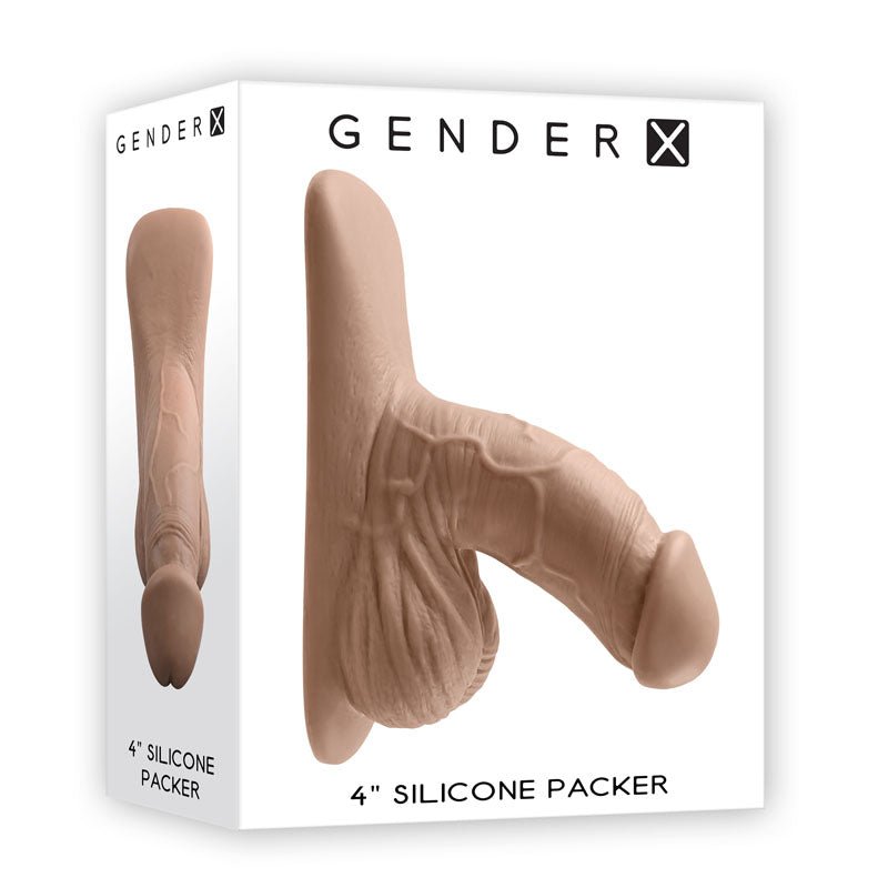 Gender X 4'' SILICONE PACKER MEDIUM - Tan 10 cm Packer - Silk and Sin