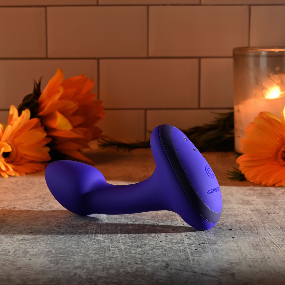 Gender X ANYBODYS PLUG - Blue 11.4 cm USB Rechargeable Vibrating Butt Plug - Silk and Sin