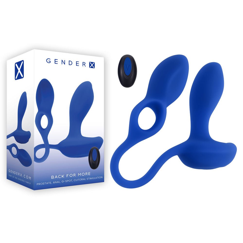 Gender X BACK FOR MORE - Dual USB Rechargeable Dual Stimulator with Wireless Remote - Silk and Sin